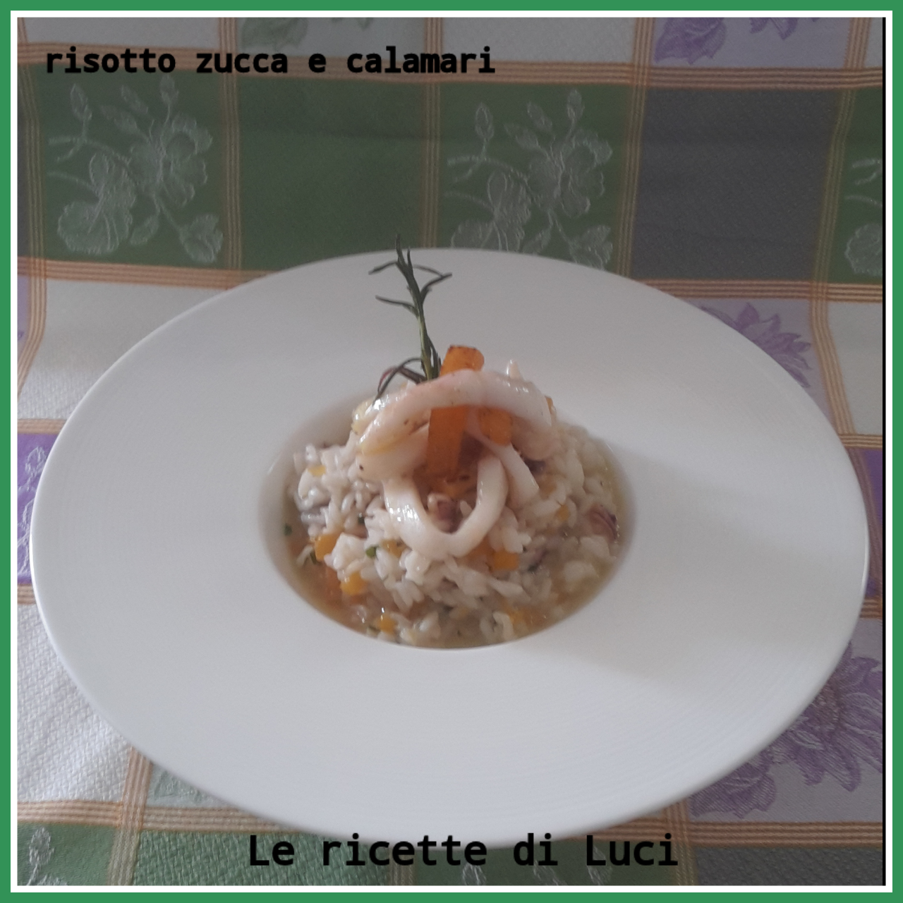 Risotto zucca e calamari