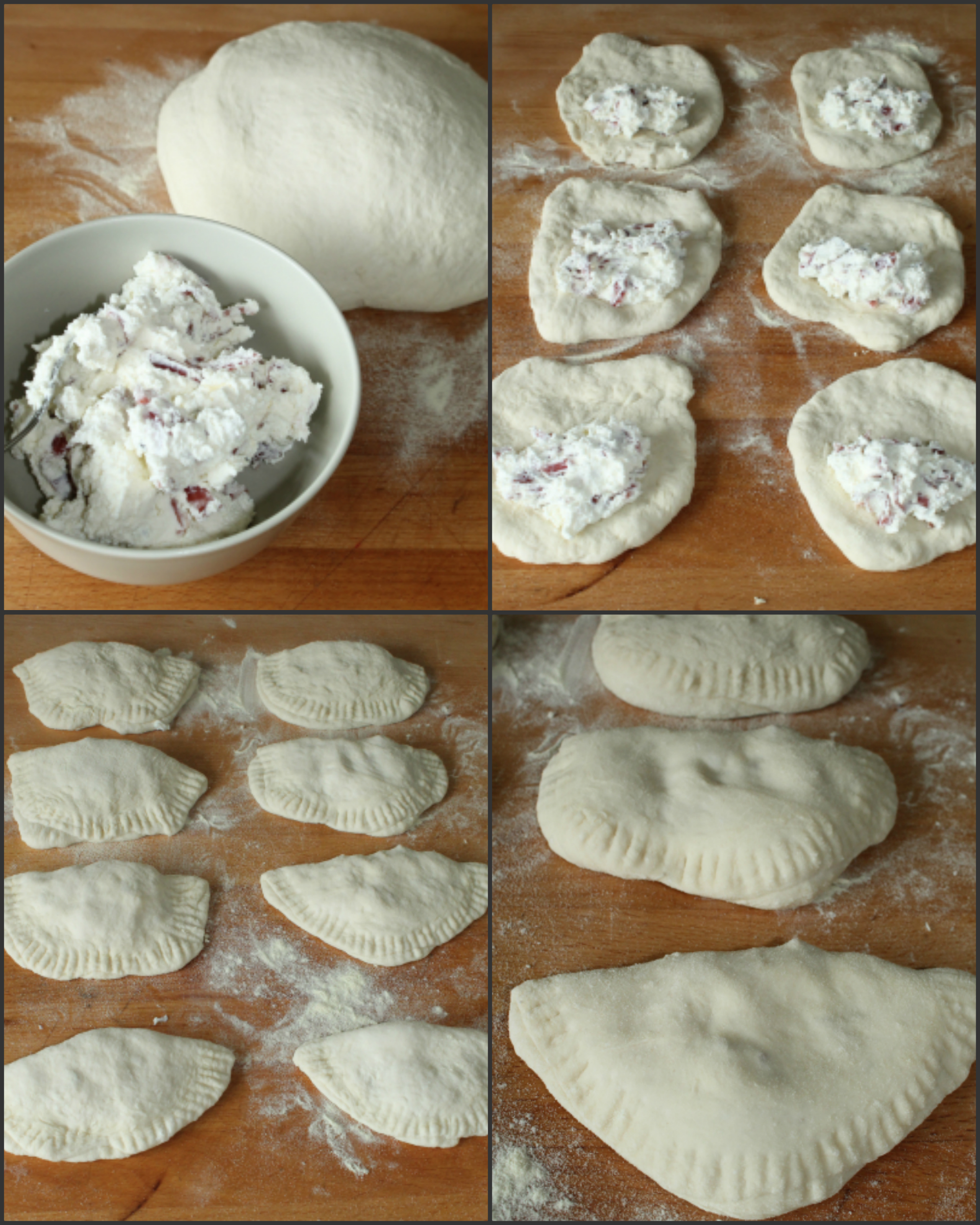 Pizza fritta ricotta e salame