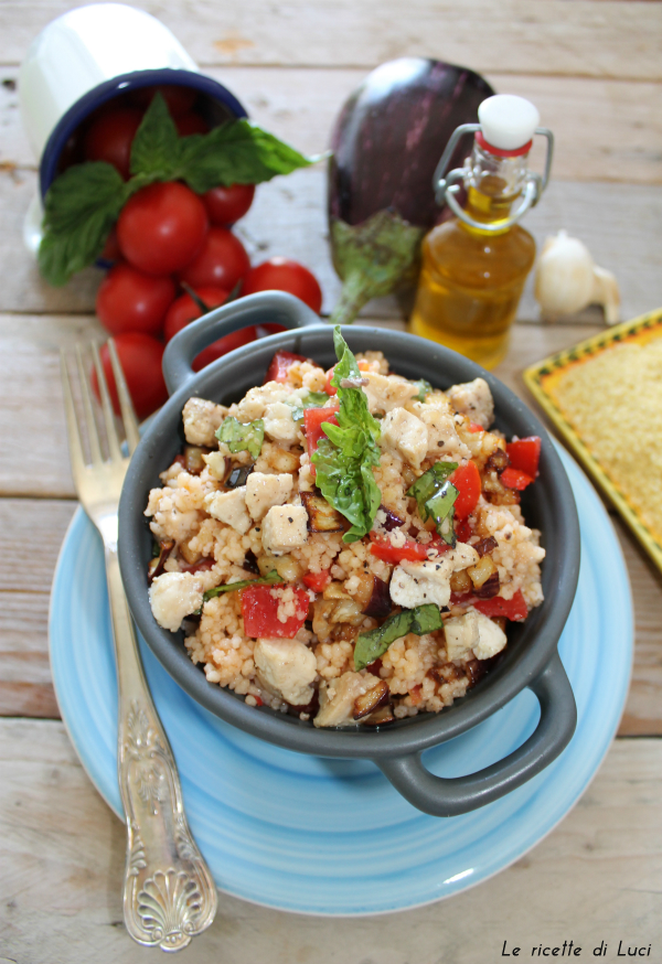 Cous cous con melanzane e pesce spada