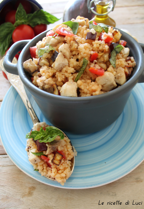 Cous cous con melanzane e pesce spada