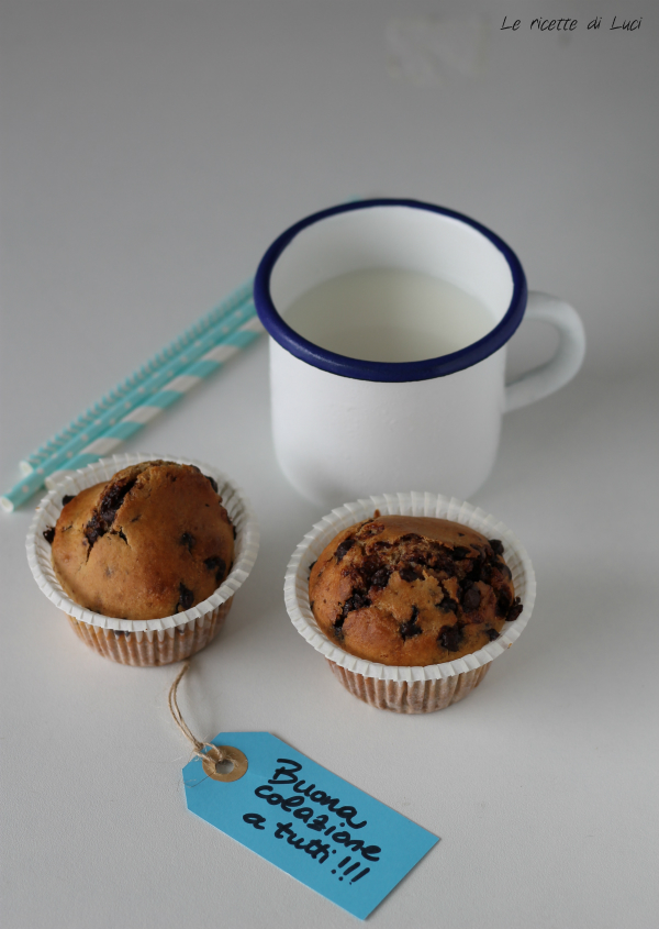 Muffins con gocce di cioccolato