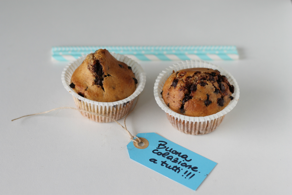 Muffins con gocce di cioccolato