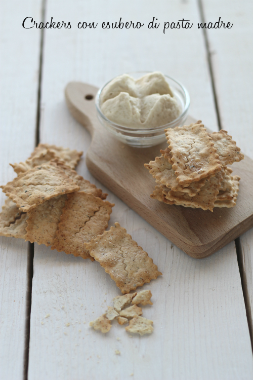 crackers con esubero di pasta madre