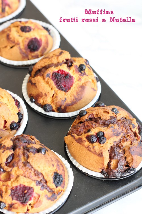 Muffins frutti rossi e Nutella