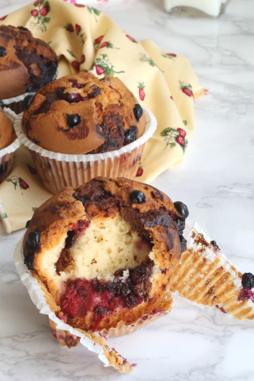 Muffins frutti rossi e Nutella