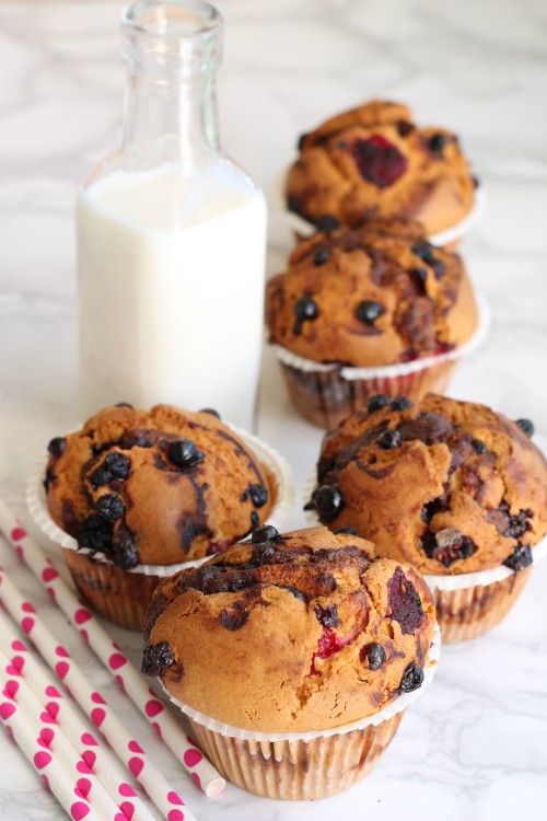 Muffins frutti rossi e Nutella