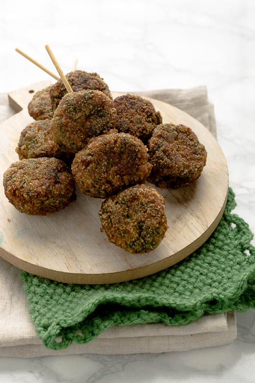 Polpette di carne, mascarpone e spinaci