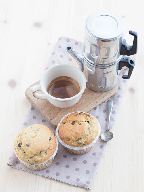 Muffins caffè, mascarpone e cioccolato