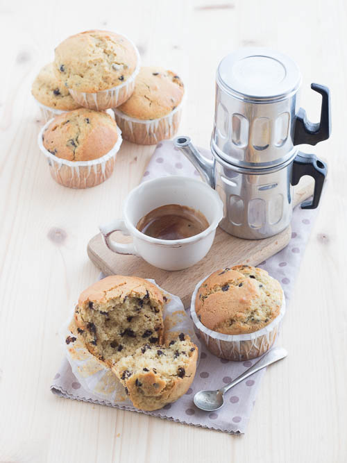 Muffins caffè, mascarpone e cioccolato