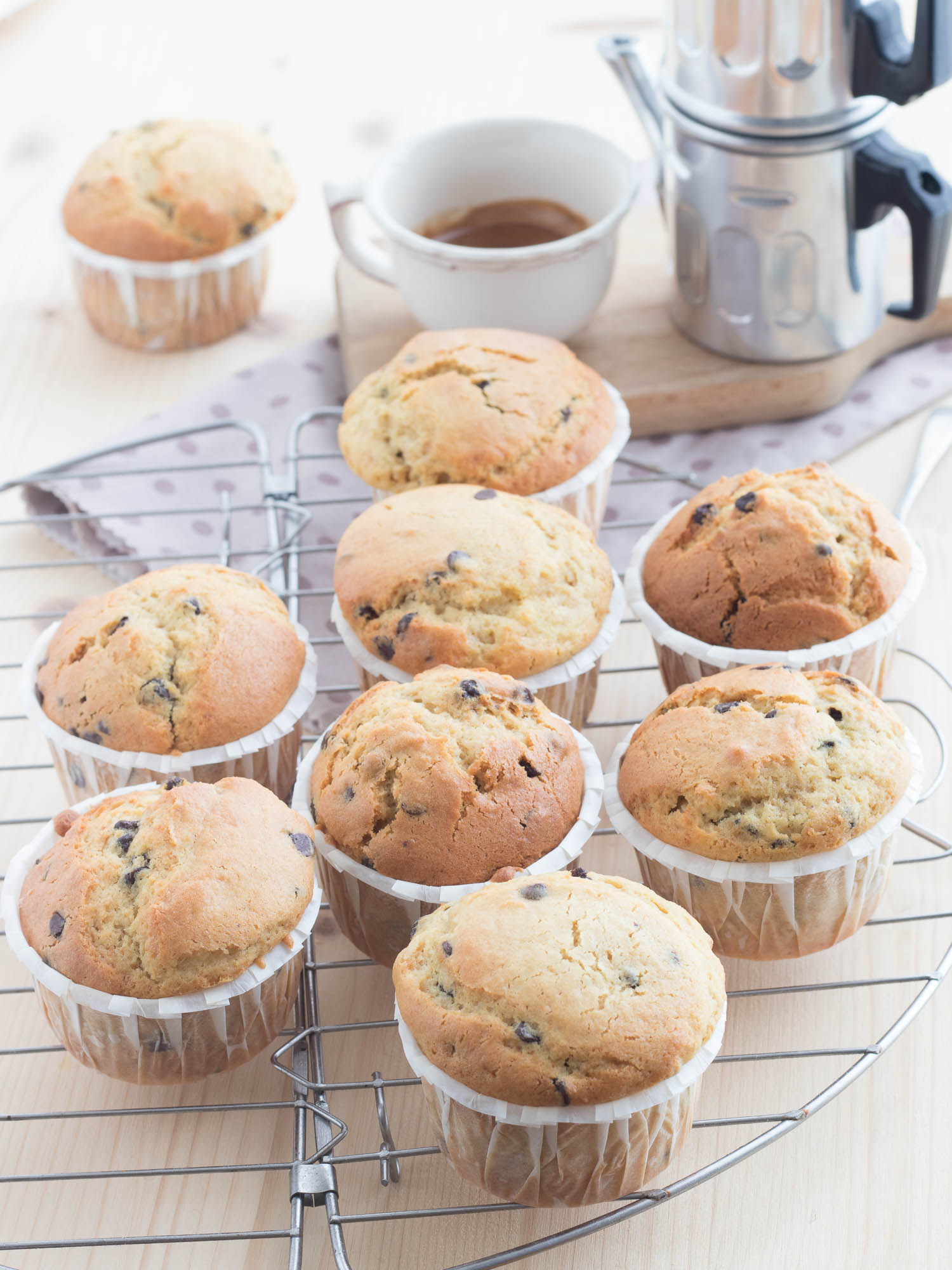 Muffins caffè, mascarpone e cioccolato