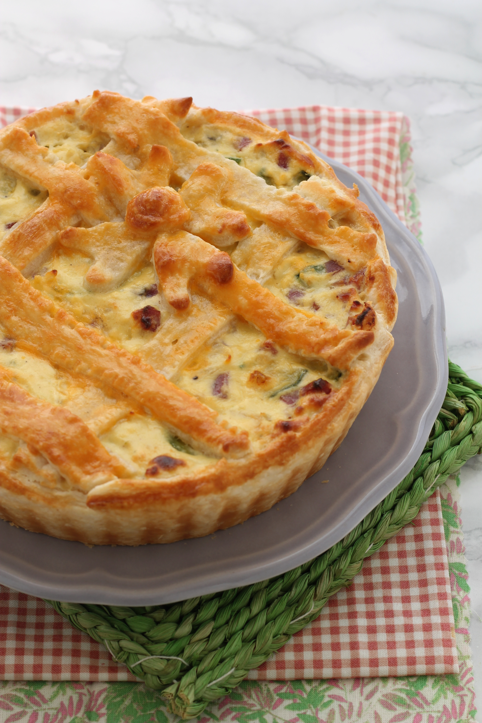 Quiche salame, ricotta e zucchine