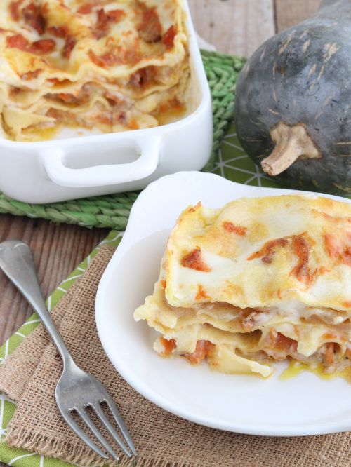 Lasagna zucca e salsiccia